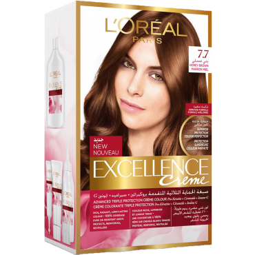 LOREAL EXCELLENCE CREME HONEY BROWN 7.7